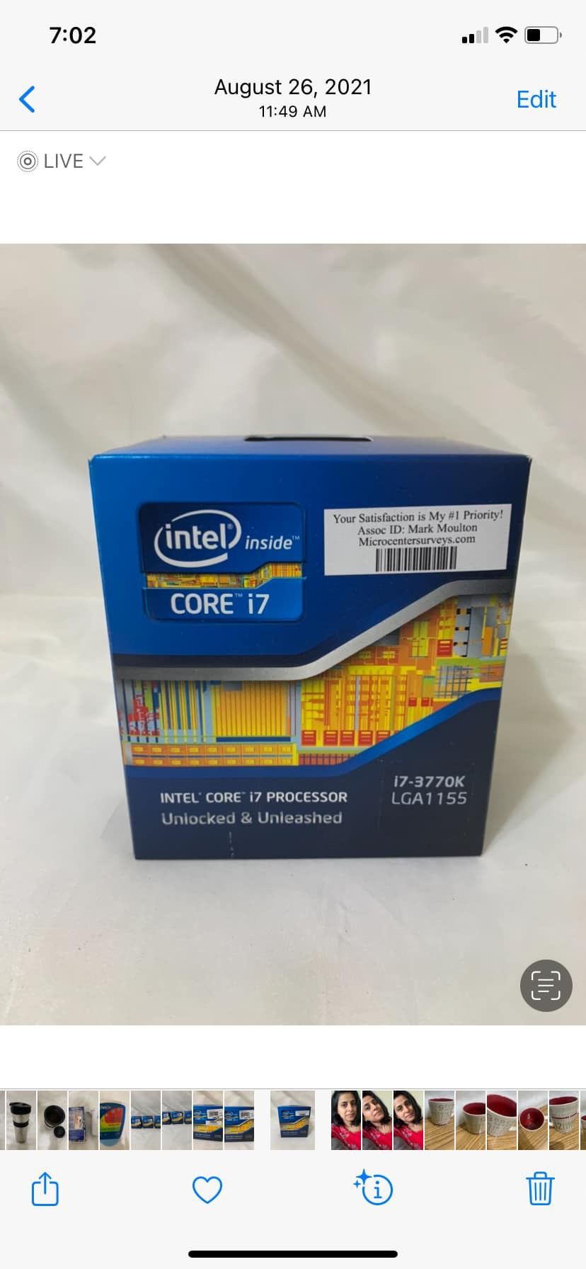 Intel Core i7-3770K 3.5GHz Quad-Core (BX80637I73770K) Processor