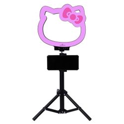 NWT Impressions Vanity Hello Kitty 10 Inch RGB Desk Ring Light with Stand and Phone Holder