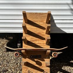 Wall Mount Skateboard And Helmet Holder