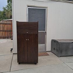 Custom cabinet with wheels