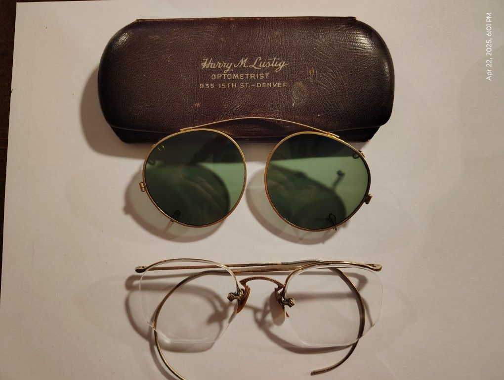 Antique 1/10 12k gf Glasses Octognal