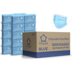 Disposable Face Masks - 1,000 PCS - for Home & Office - Breathable & Comfortable Filter