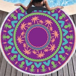 Mandala Microfiber Beach Round Towels (60 Inch)