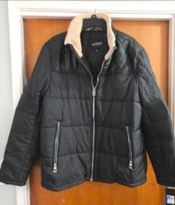 Men's Guess Jacket XL Black New