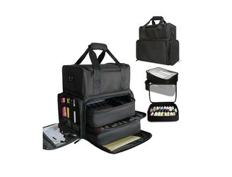 Tattoo Case - Professional Organizer for Tattoo Supplies & Equipment, Large Tattoo Bag with 2 Large Inner Removable Pouches for iPad, Needles, Inks &T