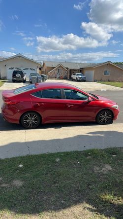 Red Hyundai Elantra Sport
