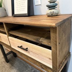 Handmade Solid Wood Console Table – New | Rustic Modern Entryway Storage