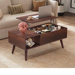 WLIVE Lift Top Coffee Table w/ Hidden Storage – Espresso – Like New