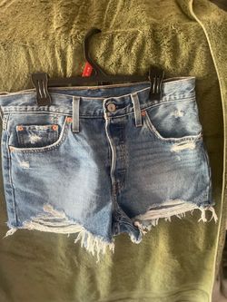 Levi's Distressed Denim Cut-Off Shorts