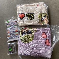 Taylor Swift Merchandise Blanket And Braceles