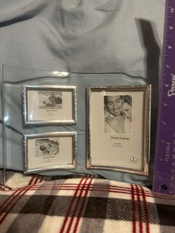 New glass And silver photo frame