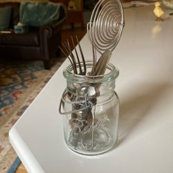 Eating Utensils In Old Ball Canning Jar