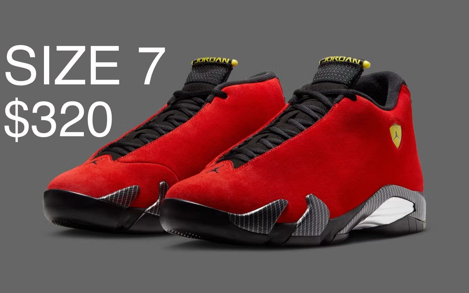 Ferrari Red Ferrari 14s Size Jordan 14 Retro SE 'Black Ferrari'