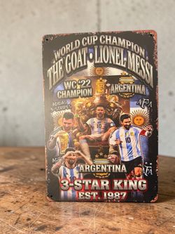 Messi Metal Sign
