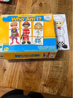 Day care items/ puzzle “who am I”
