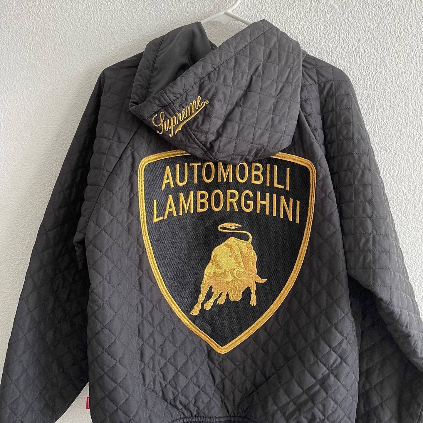 Supreme Lamborghini Hooded Black Sweater - Medium