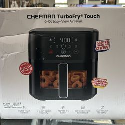Chefman grill turbofry touch 6-qt air fryer ( Hablamos Espanol )