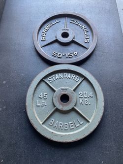 45 lbs Olympic Weights Plates…. Home Gym Fitness….