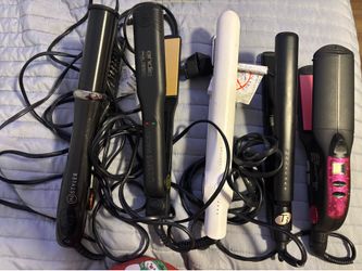 Planchas de cabello usadas funcionando