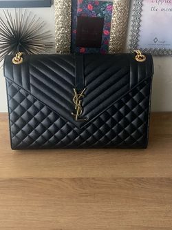 YSL Envelope triquilt medium shoulder bag