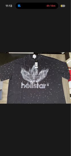 Hellstar/ Adidas Men’s L Black Graphic Logo