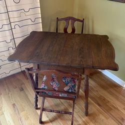 Antique table and chairs