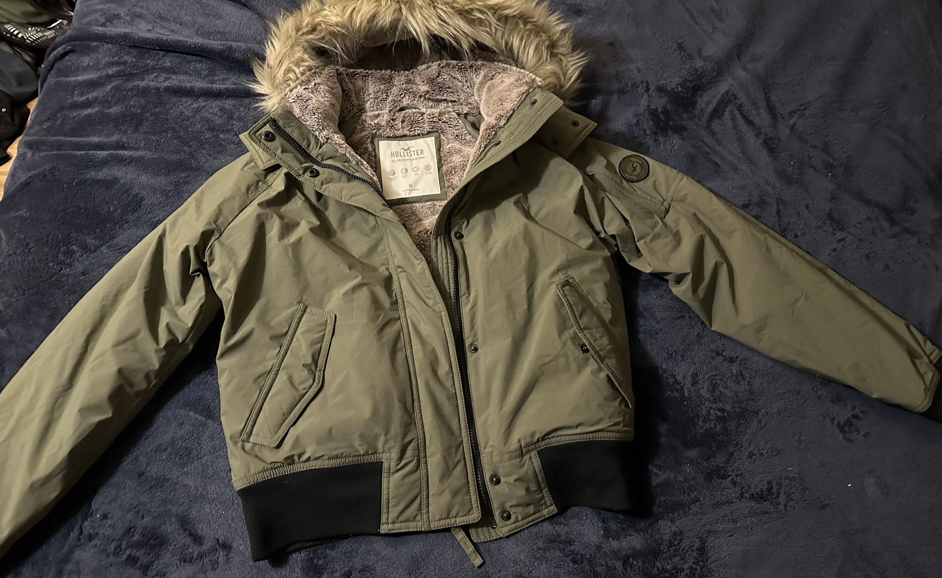 All weather Faux Fur Bomber Jacket