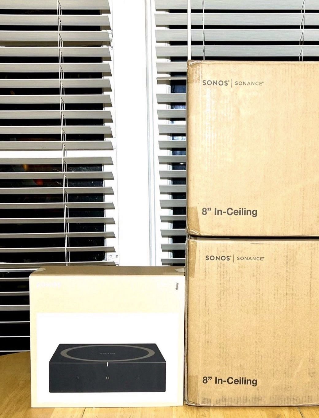 Sonos 8" In Ceiling Speakers (4x) Set with Sonos Amp. Brand New Sealed. Warranty Included.