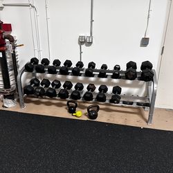 Full dumbbell set with rack