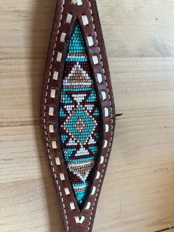 Beaded leather handle/hat band?