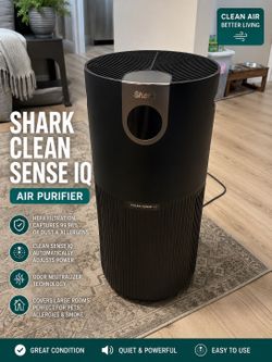 Shark Clean Sense IQ HEPA Air Purifier Large Room Quiet Clean