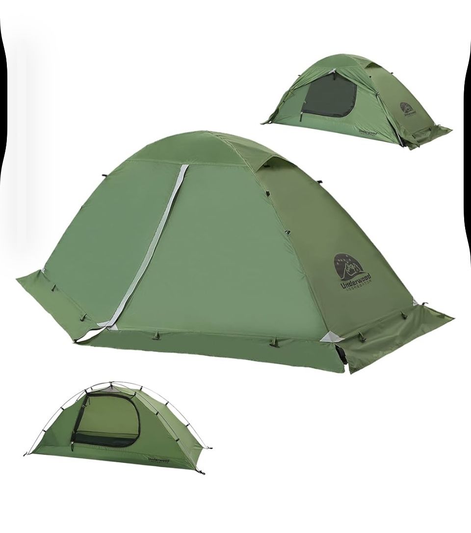 1 Person Backpacking Tent for 4-Season - Winter Waterproof Tent for One Person, Lightweight Camping Tent for Backpacking, Easy Set Up Cold Weather T