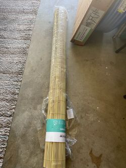 96”x60” zen screen Artificial Reed Bamboo finish