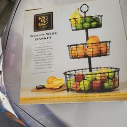 3 Tier Woven Wire Basket 15 25 In Diameter × 28 In Tall