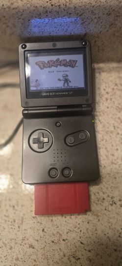 Gameboy sp with REAL pokemon red