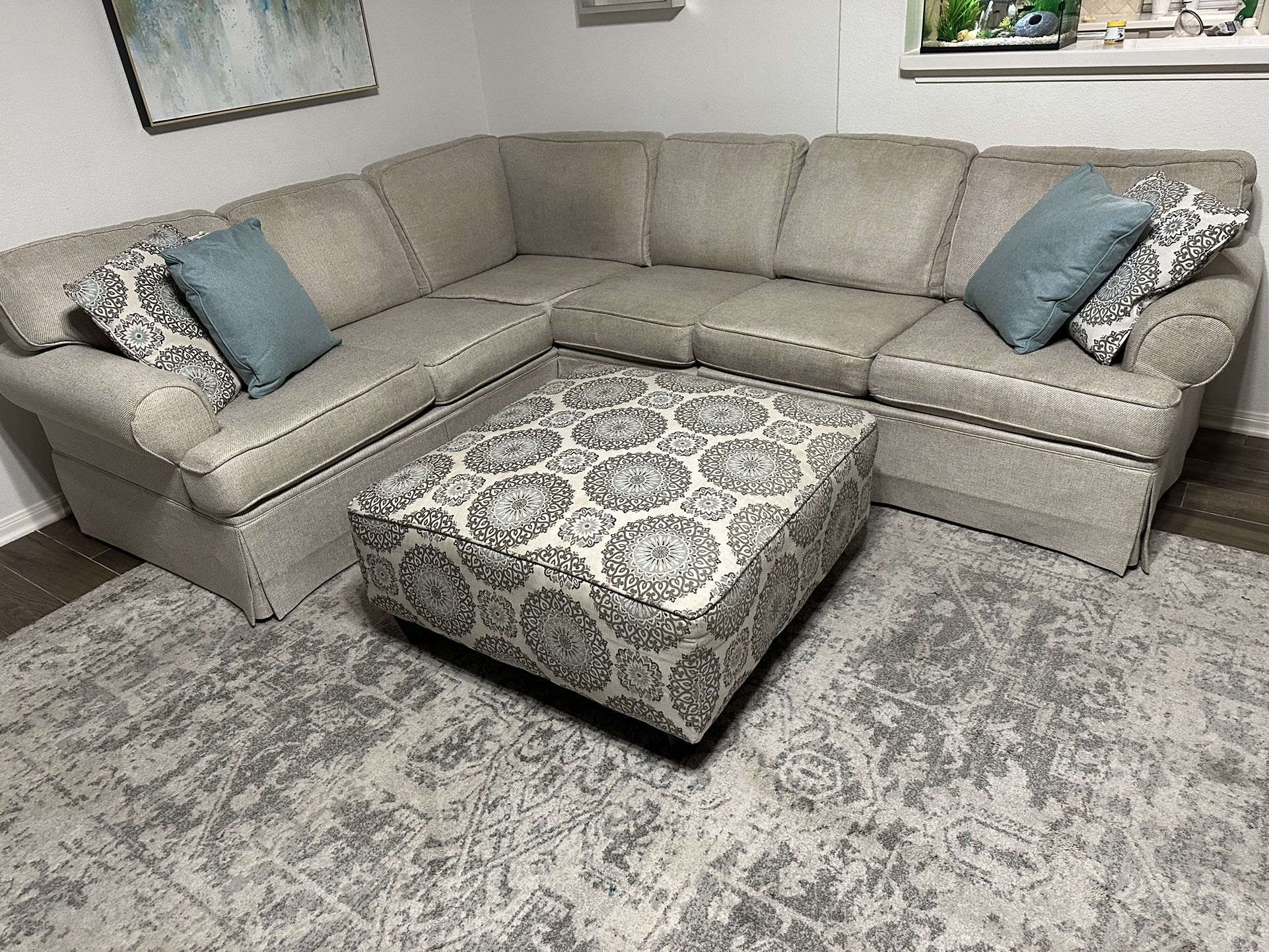 3 Piece Sectional With Ottoman