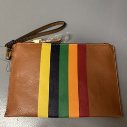 New  Wristlet  Large With Stripes 