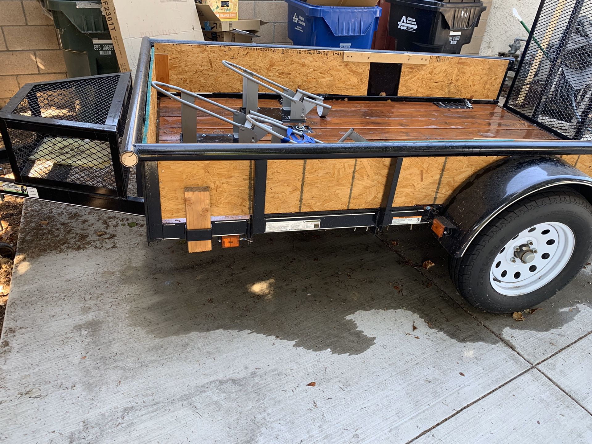 2018 3 motorcycle trailer 5.5*9