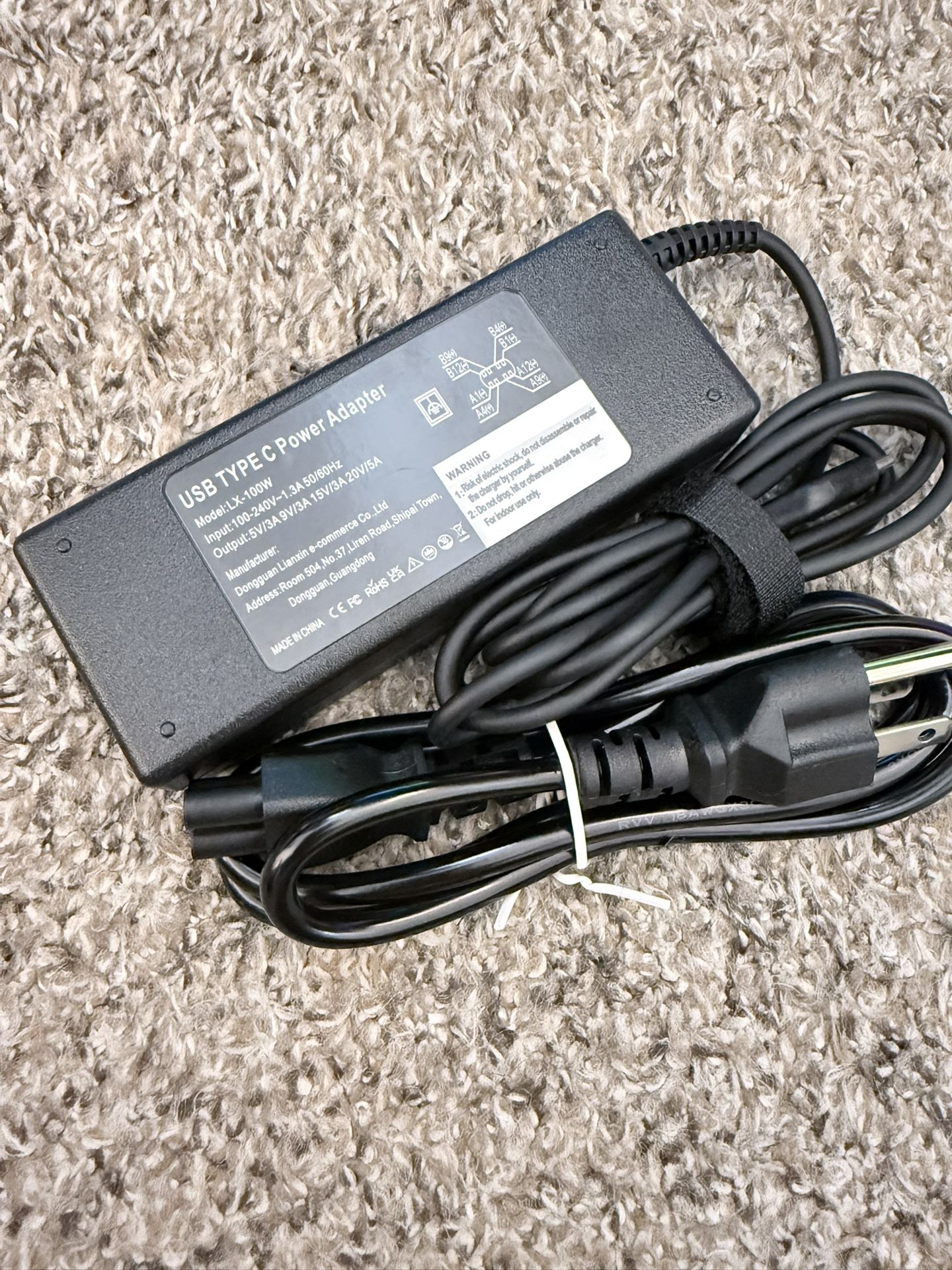 100W USB C Laptop Charger Compatible with Dell Precision 3 3 3 5680 Latitude 7 7 5 5340 for Lenovo