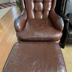 Armchair and ottoman set