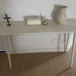 White console table