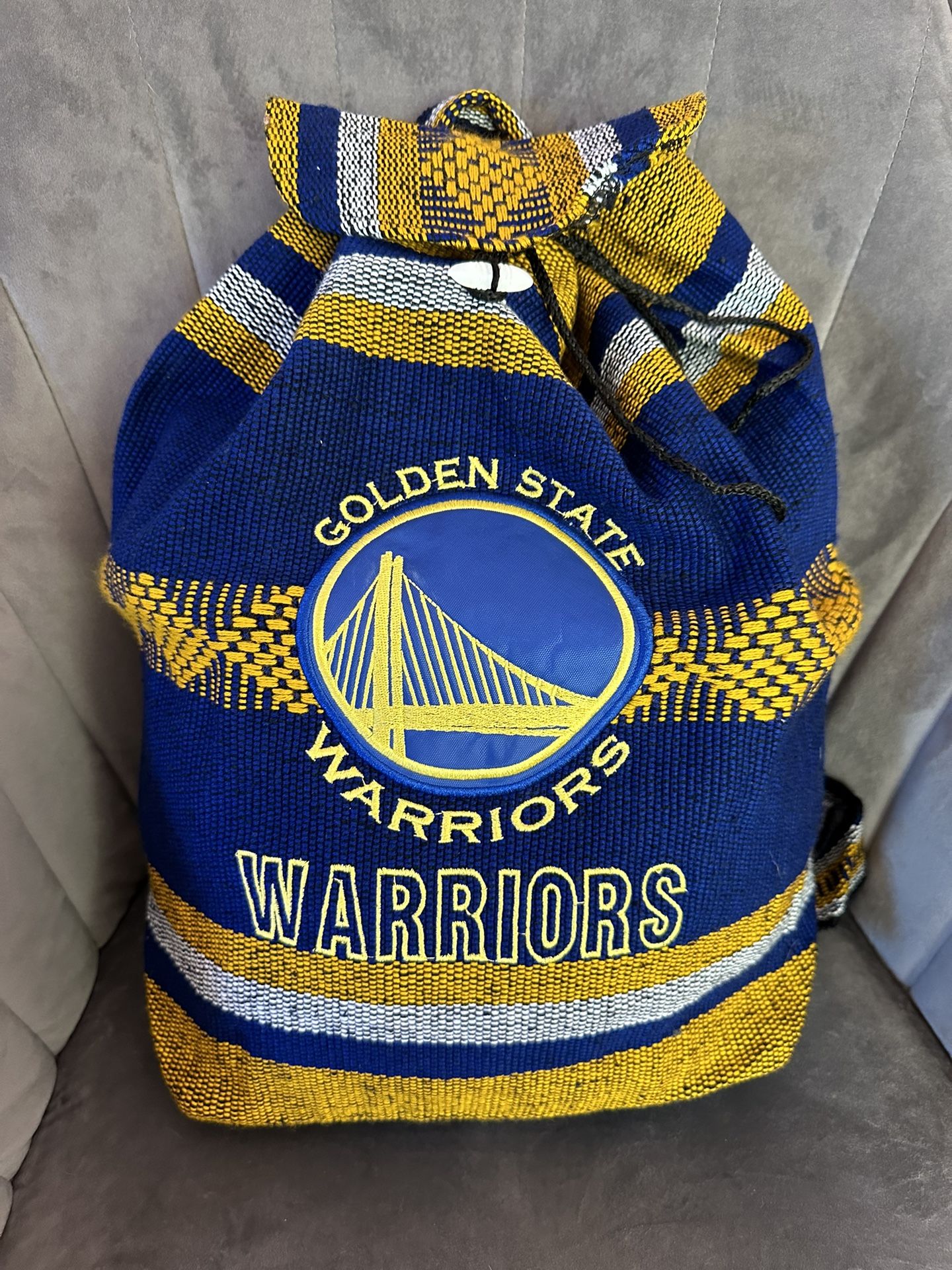 Golden State Warriors Woven Backpack NEW