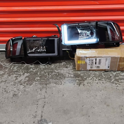 FOR 1(contact info removed) DODGE RAM TRUCK BLACK HOUSING AMBER SIDE LED DRL HEADLIGHTS/LAMPS