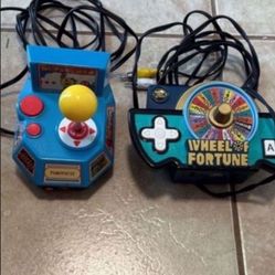 Miss Pac-Man and wheel of Fortune plug-in play games