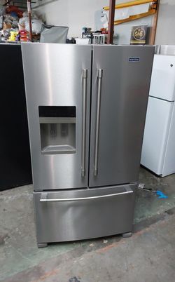 3-Door Maytag Fridge with LED & Ice Maker Stainless Steel