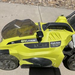 Ryobi 16 Inch 18 Volt Battery Operated Lawn Mower