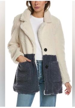French connection Two-Tone faux shearling Teddy Coat