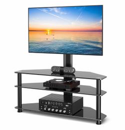Furniture Swivel Floor TV Stand with Table for 32-70 Inch TVs(already assembled)