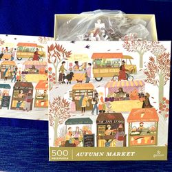 New GALISON Autumn market 500 Piece Puzzle