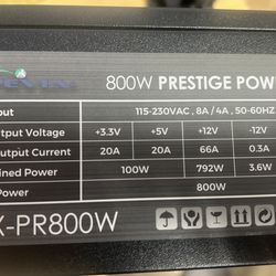 800w 80+ gold certified power supply